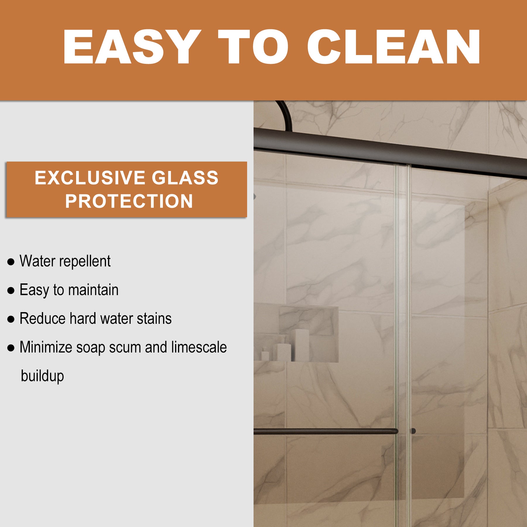 44In. 48 In. X 72 In. Traditional Sliding Shower Door In Matte Black With Clear Glass Matte Black Aluminum