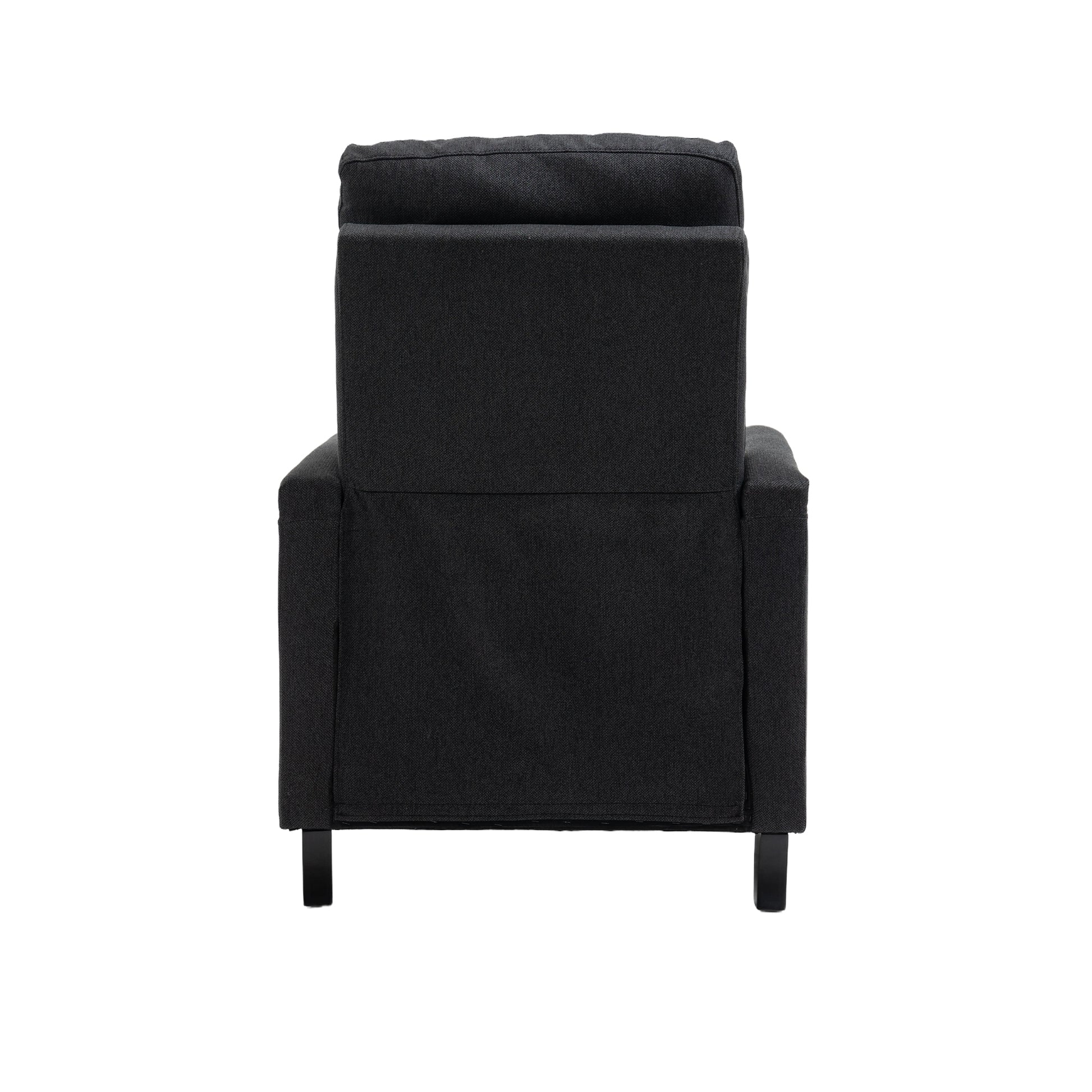 Coolmore Modern Comfortable Upholstered Leisure Chair Recliner Chair For Living Room Black Velvet