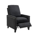 Coolmore Modern Comfortable Upholstered Leisure Chair Recliner Chair For Living Room Black Velvet