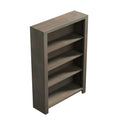 Joshua Creek 48 Inch High 4 Shelf Bookcase, No Assembly Required, Barnwood Finish 3 Brown Brown Office Closed Back Rustic,Transitional Alder Solid Wood
