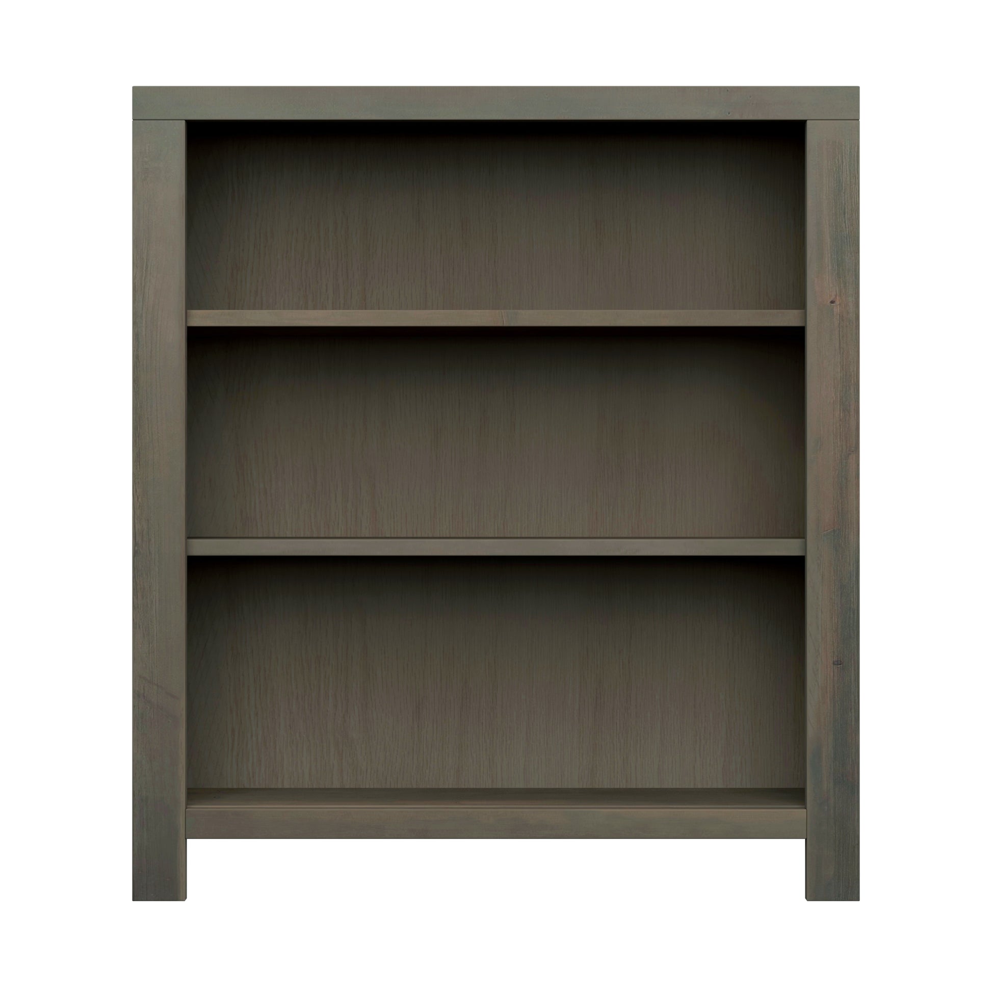 Joshua Creek 36 Inch High 3 Shelf Bookcase, No Assembly Required, Barnwood Finish 2 Or Less Brown Brown Office Closed Back Rustic,Transitional Alder Solid Wood