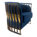 Navy Blue And Gold Sofa Chair Navy Blue Stainless Steel Velvet