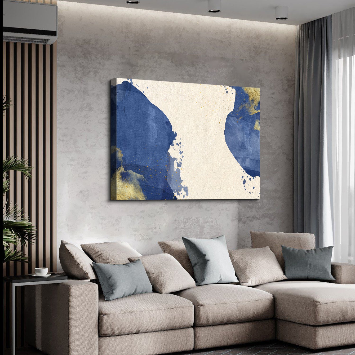 Framed Canvas Wall Art Decor Abstract Painting, Blue And White Color Decoration For Office Living Room, Bedroom Decor Ready To Hang Rectangle Framed Multicolor Christmas Oversized 41In Canvas Cultures And Diasporas