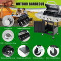 Propane Grill 3 Burner Barbecue Grill Stainless Steel Gas Grill With Side Burner, 37,000 Btu Outdoor Cooking, Patio, Garden Barbecue Grill, Black And Silver Silver Stainless Steel