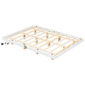 Queen Size Floating Bed With Led Lights Underneath,Modern Queen Size Low Profile Platform Bed With Led Lights,White Queen White Wood Bedroom American Design Pine Bed Frame Pine