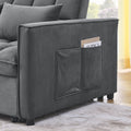 Sleeper Sofa, Convertible Sofa, Recliner, Bed, 3 In 1, 3 Position Adjustable Backrest, 2 Seater Sectional, Two Side Pockets, 2 Pillows For Living Room, Apartment, Etc., Velvet Beige 54