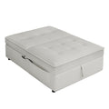 4 In 1 Sofa Bed, Chair Bed, Multi Function Folding Ottoman Bed With Storage Pocket And Usb Port For Small Room Apartment,Living Room,Bedroom,Hallway,White White Primary Living Space Linen