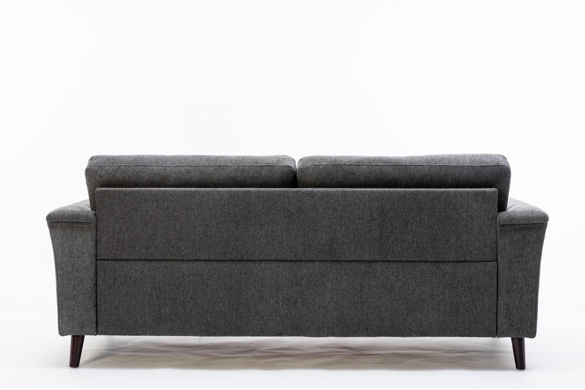 Stanton 80" Dark Gray Linen Sofa With Tufted Arms Dark Gray Linen