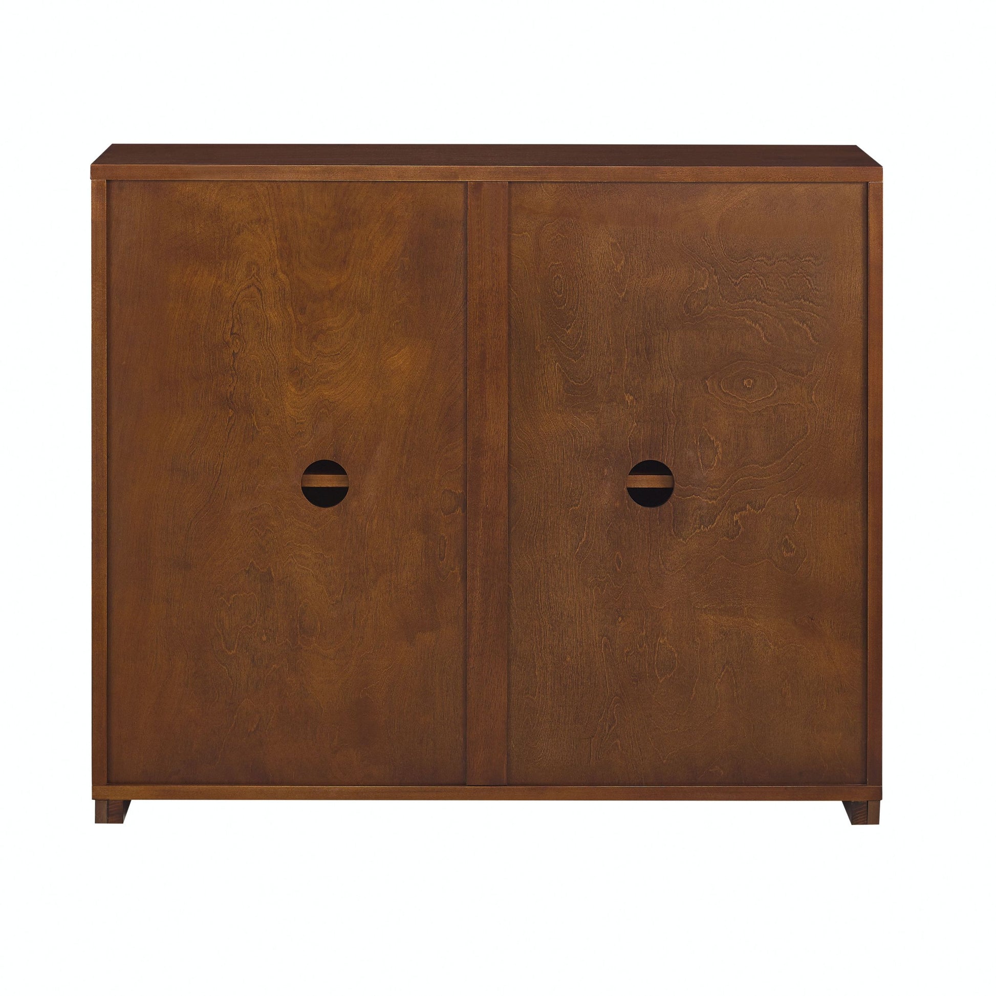 Walnut Colored Sideboard, Buffet Cabinet With 2 Outlet Holes, Storage Cabinet For Entryway, Hallway, Living Room, Kitchen, Dining Room, Bedroom, 39" 9.25" 32.63" 1 2 Shelves Walnut Brown Primary Living Space Mdf