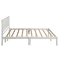 Platform Bed Frame With Headboard, Wood Slat Support, No Box Spring Needed, Queen, White Old Sku:Wf191420Aak Queen White Pine
