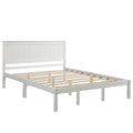 Platform Bed Frame With Headboard, Wood Slat Support, No Box Spring Needed, Queen, White Old Sku:Wf191420Aak Queen White Pine