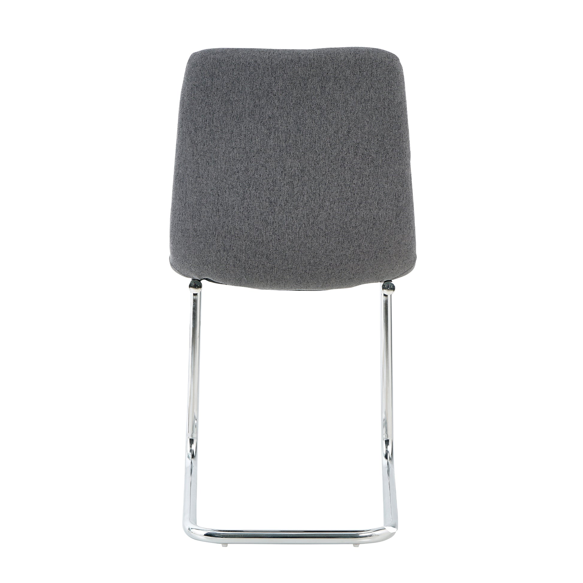 Modern Simple Light Luxury Dining Dark Grey Chair Home Bedroom Stool Back Student Desk Chair Metal Leg Silver Bow Chairs Set Of 4 Dark Gray Foam Metal