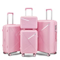Luggage Sets 4 Piece 14 20 24 28 , Expandable Lightweight Suitcase With 4 Double 360 Degrees Mute Spinner Wheels Pp Materials Durable Tsa Lock Travel Luggage Pink Polypropylene