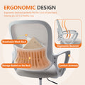 Sweetcrispy Ergonomic Drafting Chair Tall Standing Desk Office Chair Gray Nylon Mesh