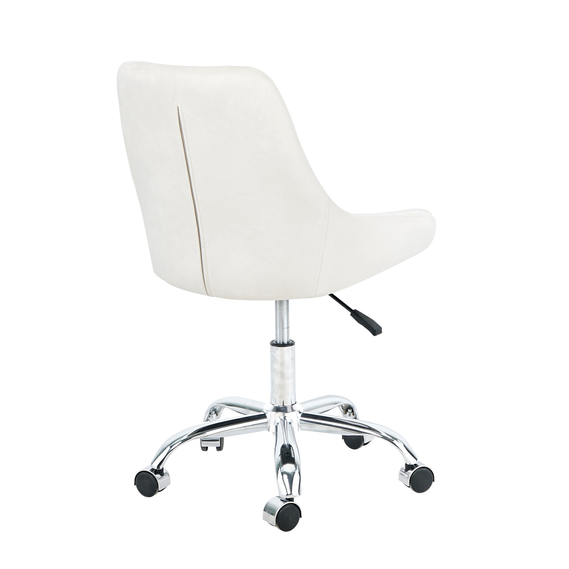 Modern Velvet Fabric With Chrome Legs Living Room Furniture Dining Chair, Soft And Comfortable, Lift Adjustment, Free Movement Convenient, Space Saving. Set Of 1 Beige Foam Metal