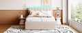 Teddy Fleece Full Size Upholstered Platform Bed With Trundle, Beige Full Beige Fleece
