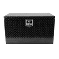 30 Inch Aluminum Stripes Plated Tool Box Pick Up Truck Bed Rv Trailer Toolbox Waterproof Square Storage Organizer With Lock And Ke Black 30
