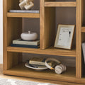 Open Wooden Open Shelf Bookcase, Freestanding Display Storage Cabinet With 7 Cube Storage Spaces, Floor Standing Bookshelf, Entryway, Living Room Storage Cabinet Natural Wood Mdf