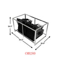 280Lt Volume Skid Steer Attachments Concrete Mixer Bucket Black Steel