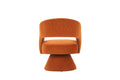Swivel Accent Chair Armchair, Round Barrel Chair In Fabric For Living Room Bedroom,Orange Velvet Orange Velvet