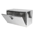 30 Inch Aluminum Stripes Plated Tool Box Pick Up Truck Bed Rv Trailer Toolbox Waterproof Square Storage Organizer With Lock And Ke 30
