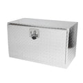 30 Inch Aluminum Stripes Plated Tool Box Pick Up Truck Bed Rv Trailer Toolbox Waterproof Square Storage Organizer With Lock And Ke 30