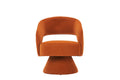 Swivel Accent Chair Armchair, Round Barrel Chair In Fabric For Living Room Bedroom,Orange Velvet Orange Velvet