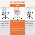 Mid Back Task Chair With Lumbar Support,Pink Pink Abs Pc