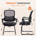 Mid Back Task Chair With Lumbar Support,Black L,Two Black Abs Pc