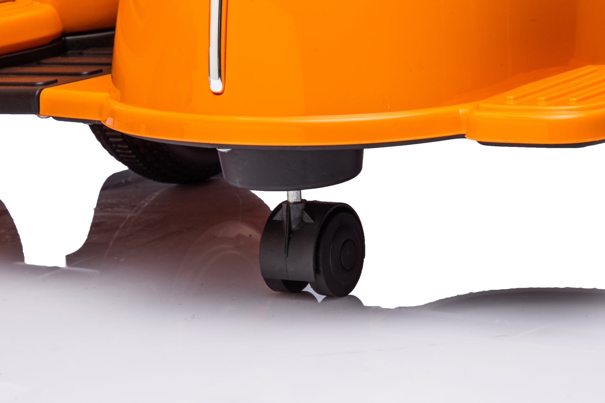 6V Licensed Vespa Scooter Motorcycle With Side Car For Kids, Orange Orange Chrome