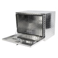 24 Inch Aluminum Stripes Plated Tool Box Pick Up Truck Bed Rv Trailer Toolbox Waterproof Square Storage Organizer With Lock And Ke 24