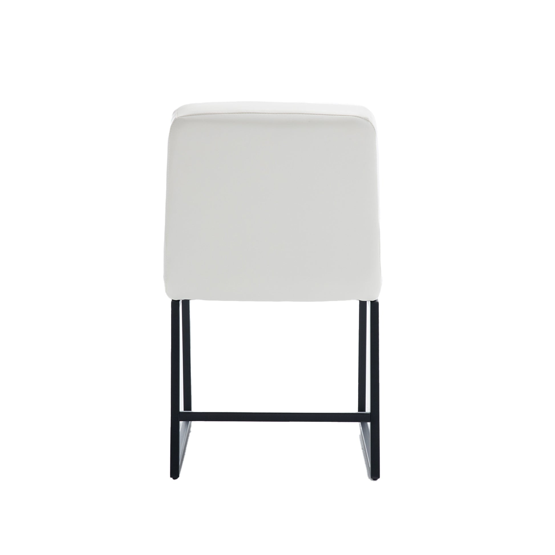 Upholstered Leather Dining Chairs Set Of 2 With Metal Legs, Mid Century Modern Leisure Chairs For Kitchen Living Room Dining Room Bistro Coffee Shop,Cream Cream Dining Room Foam Dry Clean Modern Dining Chairs Foam Pu Leather