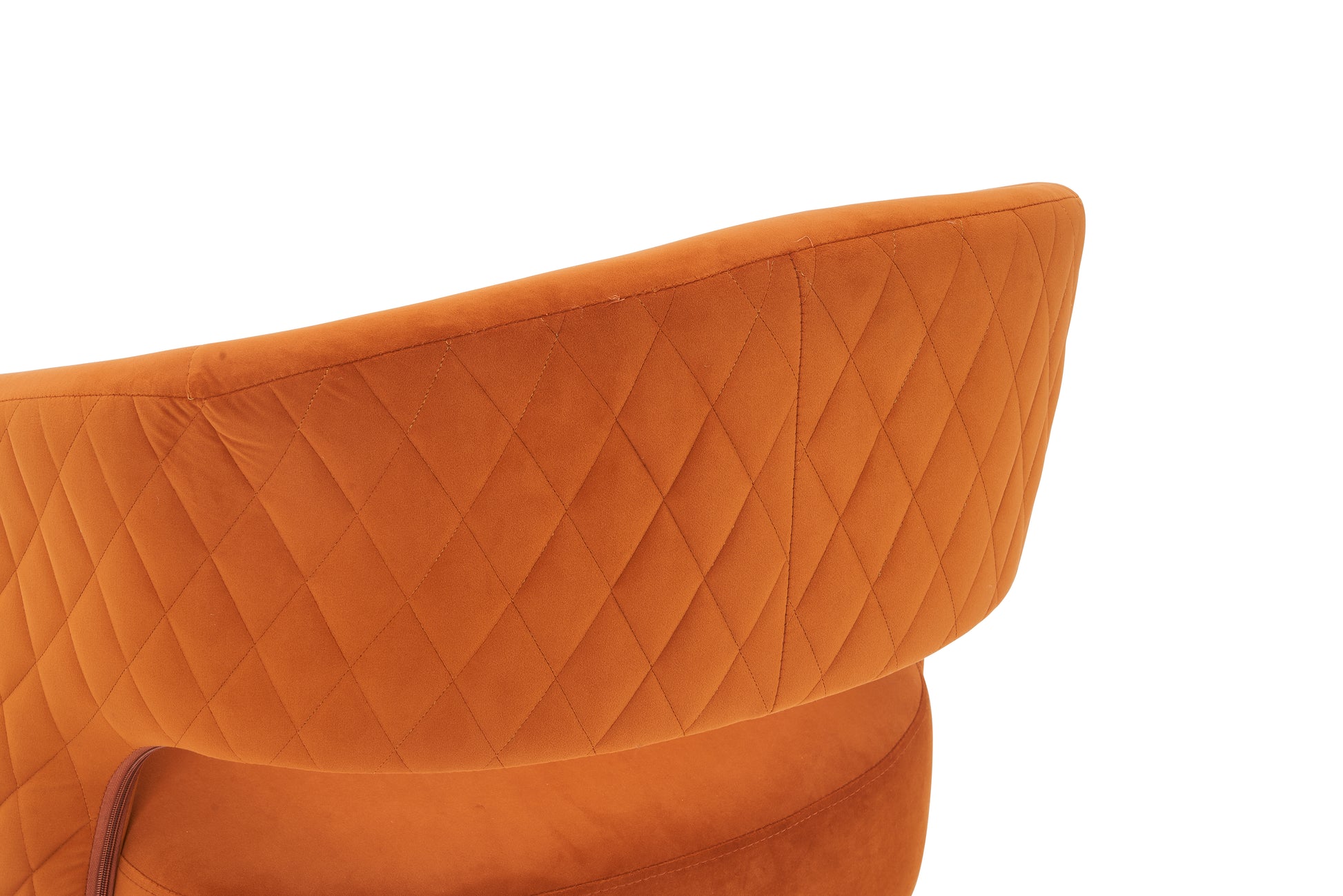 Swivel Accent Chair Armchair, Round Barrel Chair In Fabric For Living Room Bedroom,Orange Velvet Orange Velvet