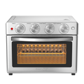 Geek Chef 6 Slice 26Qt 26L Air Fryer Fry Oil Free, Extra Large Toaster Oven Combo, Air Fryer Oven, Roast, Bake, Broil,Convection Countertop Oven, Accessories Included, Stainless St Ban On Silver Stainless Steel