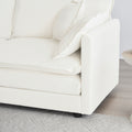 Modular Sectional Sofa For Living Room,U Shaped Couch 5 Seater Convertible Sectional Couch With 1 Ottoman ,White Chenille White Chenille 4 Seat