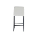Low Bar Stools Set Of 2 Bar Chairs For Living Room Party Room Kitchen,Upholstered Pu Kitchen Breakfast Bar Stools With Footrest,Cream Cream Kitchen Foam Dry Clean Modern Bar Stools Foam Pu Leather