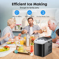 Small Portable Home Use Ice Maker,Black Black Iron