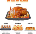 Geek Chef 6 Slice 26Qt 26L Air Fryer Fry Oil Free, Extra Large Toaster Oven Combo, Air Fryer Oven, Roast, Bake, Broil,Convection Countertop Oven, Accessories Included, Stainless St Ban On Silver Stainless Steel