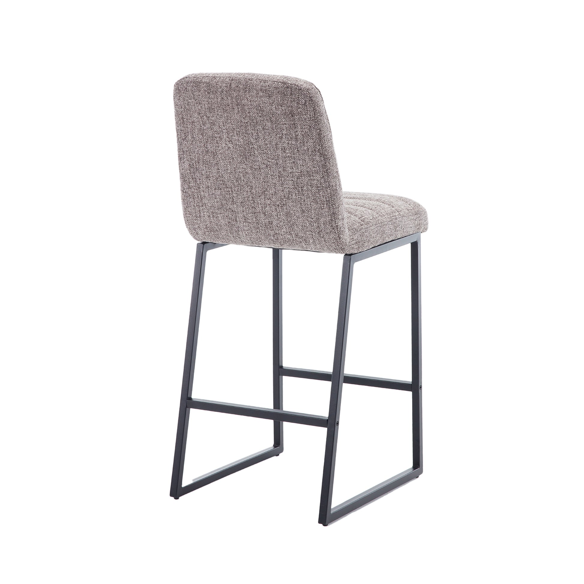 Low Bar Stools Set Of 2 Bar Chairs For Living Room Party Room Kitchen,Upholstered Linen Fabric Kitchen Breakfast Bar Stools With Footrest,Coffee Coffee Kitchen Foam Dry Clean Modern Bar Stools Foam Linen