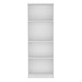 Home Bookcase With 4 Shelf Modern Display Unit For Books And Decor White Office White Office Particle Board Particle Board