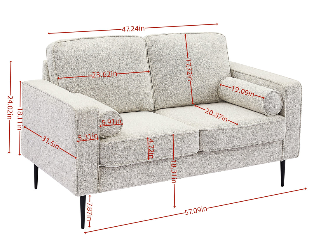 Living Room Upholstered Sofa With High Tech Fabric Surface Chesterfield Tufted Fabric Sofa Couch, Large White. White Primary Living Space American Design Polyester Chenille