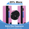 Contrast Color 3 Piece Luggage Set Hardside Spinner Suitcase With Tsa Lock 20