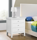 Hammond G5490 N 3 Drawer Nightstandwhite White Particle Board