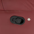 3 Pieces Recliner Sofa Sets Home Theater Seating Manual Recliner Chair With Center Console And Led Light Strip For Living Room, Wine Red Wine Red Foam Faux Leather