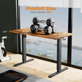 Electric Height Adjustable Standing Desk,Sit To Stand Ergonomic Computer Desk,Brown,48'' X 24