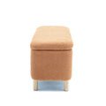 Basics Upholstered Storage Ottoman And Entryway Bench Orange Orange Boucle