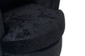 Velvet Swivel Barrel Chair, Swivel Accent Chairs Armchair For Living Room, Reading Chairs For Bedroom Comfy, Round Barrel Chairs With Gold Stainless Steel Base Black Black Primary Living Space