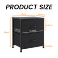 Drawers Dresser Chest Of Drawers,Metal Frame And Wood Top,2Bc,Black Black Wood