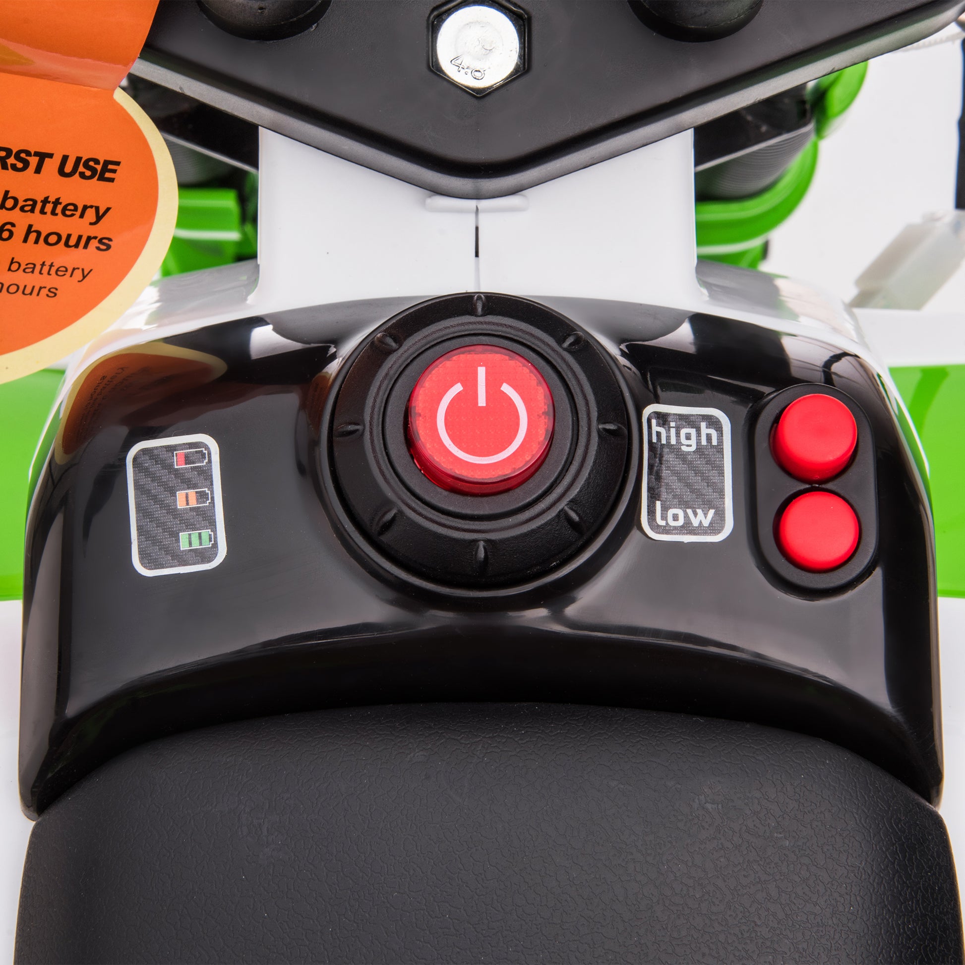 12V Kids Ride On Toy Motorcycle, Electric Motor Toy Bike With Training Wheels For Kids 3 6, Green Green Polypropylene