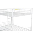 Full Xl Over Queen Metal Bunk Bed With Trundle, White Full Xl White Iron
